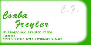 csaba freyler business card